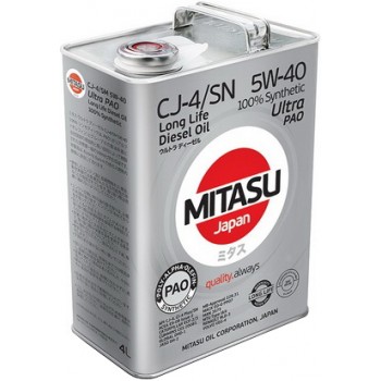 Mitasu Ultra Diesel CJ-4/SM 5W-40, 4л.