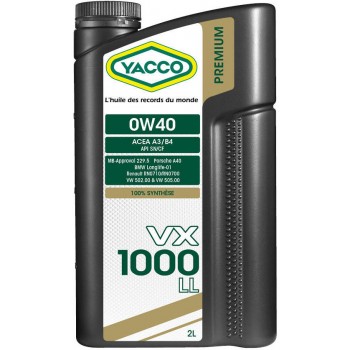 Yacco VX 1000LL 0W-40, 2л.